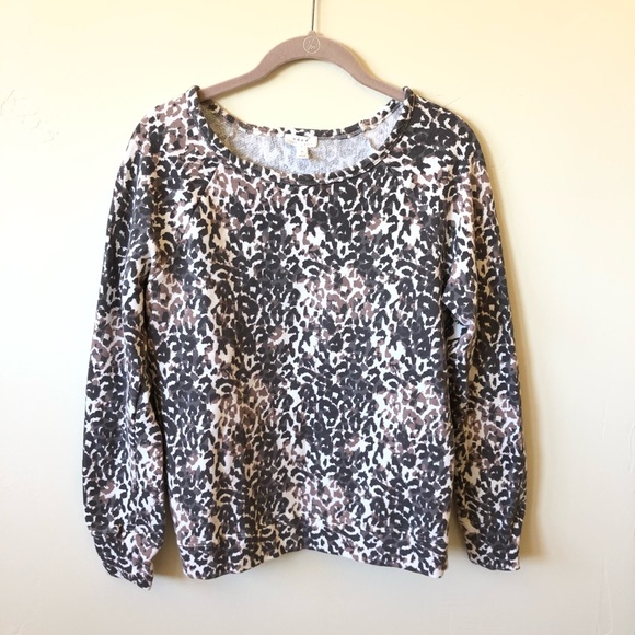 Joie • Animal Print French Terry Sweatshirt - Picture 7 of 7